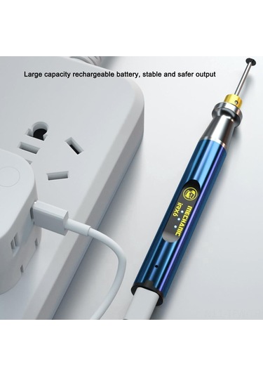 Tenfowee Mini Motorlu Taşlama Kalemi - Şarjlı 3 Hızlı Taşlama, Kesme, Parlatma Makinesi - 9 Farklı Uç İle Telefon Çip Tamiri Irx6