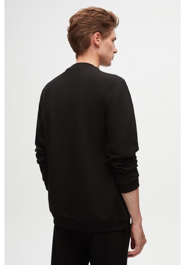 Twn Relaxed Fit Baskılı Erkek Sweatshirt 2ECE25ORT2791 - Siyah