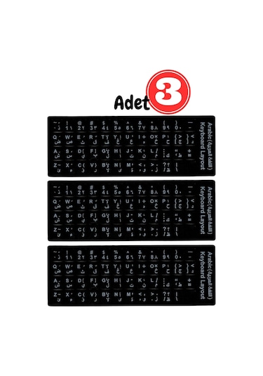 Mn6 Map01 Arapça Klavye Etiketi/silinmez-3 Adet/notebook-pc Uyumlu/arapça Klavye Sticker