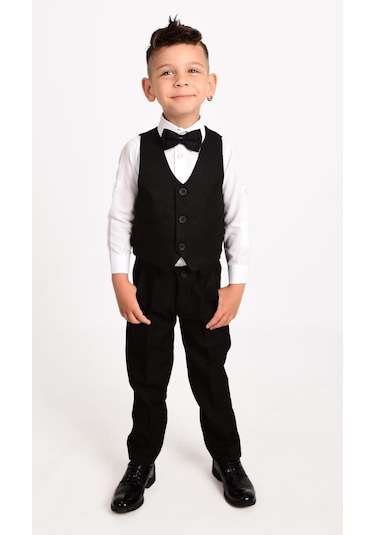 Yelekli Erkek Çocuk Takım Elbise