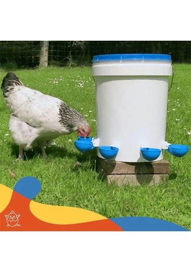Singree Otomatik Tavuk Suluk Seti - 20 Adet Dayanıklı Pp Abs Malzeme, Su Tasarrufu Sağlayan Pratik Kuş İçme Kabı 112 Karakter