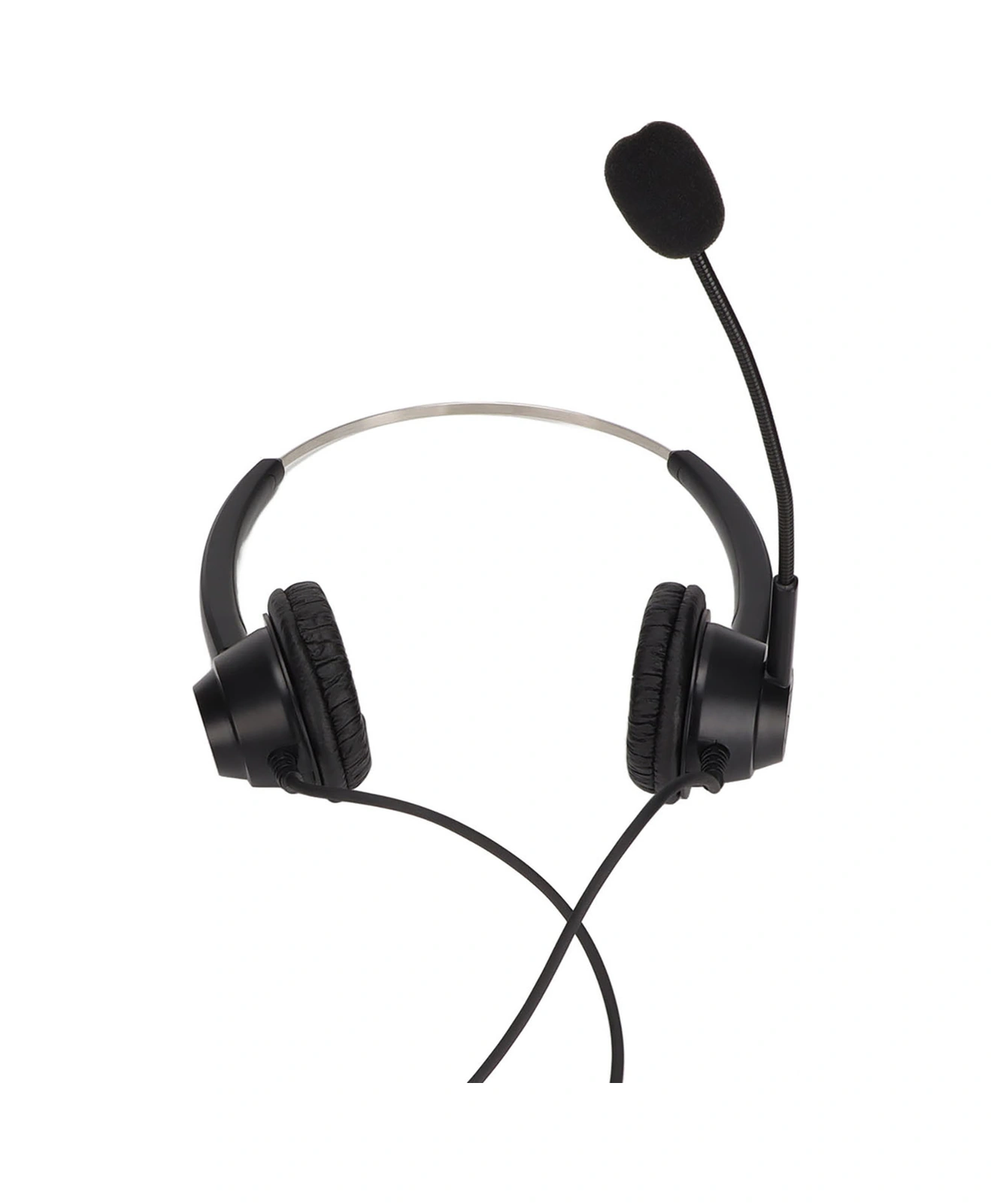 Vkemall H360d-pc İkili Kulaklı Müşteri Hizmeti Kulaklığı, Gürültü Engelleme Mikrofonlu, 3 Bölümlü Çift 3.5mm Soketli, Siyah, Ofis/çağrı Merkezi İçin