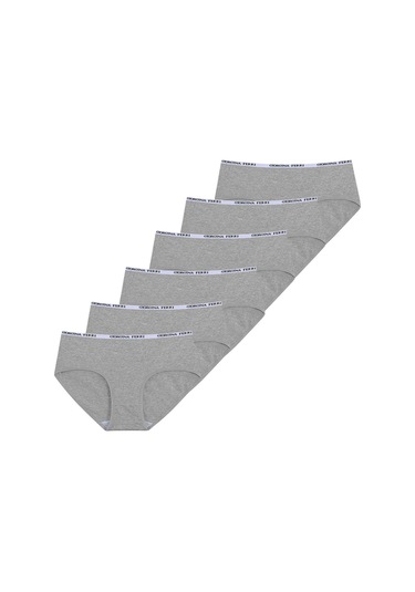 Likralı 6'lı Kutu Premium Günlük Kullanıma Uygun Bato Külot Amelıa G-008 G Gri
