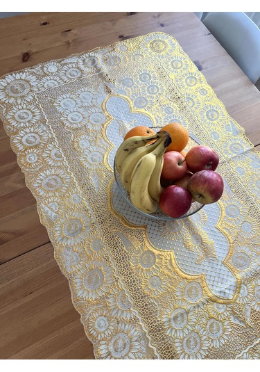 Best Price 34 Dikdörtgen Sehpa Örtüsü Reklamı 230267423 Altın Rengi