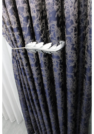 Jakar Fonluk Sahil Desen 1/3 Sıklık Korniş İçin Tek Kanat Lacivert