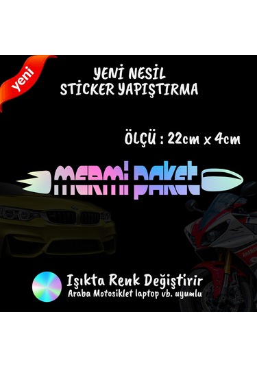 Mermi Paket 2 Adet Hologram Sticker - Modifiye Etiket Yazı
