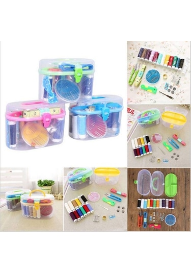 Bayanlar İçin Pratik Saklama Kutulu Mini Dikiş Nakış Seti