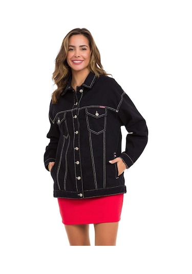 Wj211 Oversize Kadın Kot Ceket 001