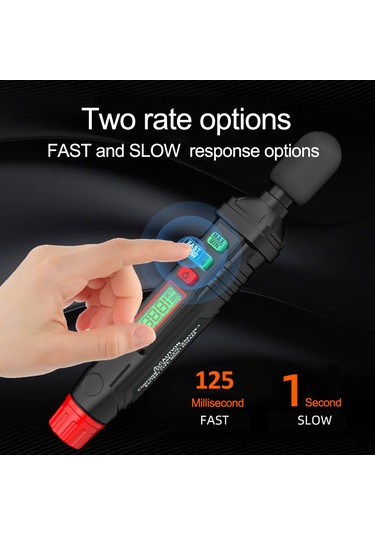 Springsun Habotest Ht64 Mini Ses Seviyesi Ölçer Desibel Ölçer Gürültü Dedektörü A-ağırlıklı Siyah Pil Yok