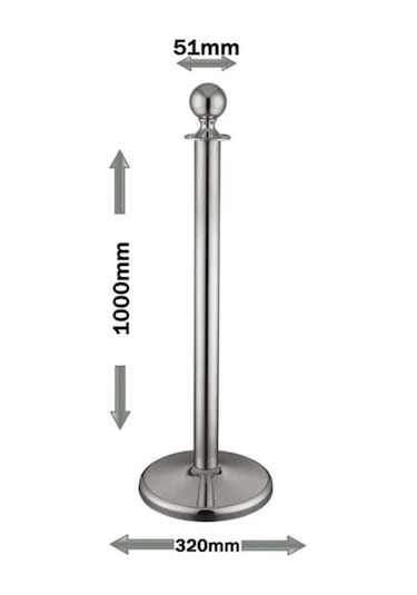 Protokol Bariyeri Paslanmaz Yönlendirme Bariyeri Metalik Bariyer 5 Adet
