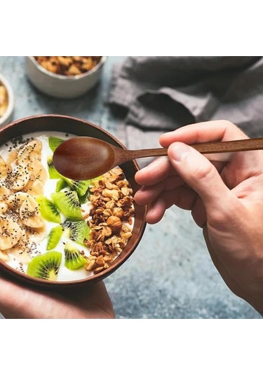 Ulzyvf Yemek Yapımı Tatlısı Soda Set Pişirme Küçük Kepçe Kaşıklar, Kaşık Kaşık Karıştırma Kahverengi Japon İnç İçin İçin Elips El Doğal Çayı Bitki Bal Asya Ahşap Ahşap Adet 9 6 - Qv