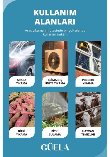 Yeni Model Şarjlı Yüksek Basınçlı Oto Araba Bahçe Yıkama Ve Temizleme Tabancası Makinesi