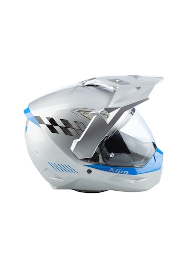 Klim X1 Alpha Carbon Concept Korumalı Adv Motosiklet Kaskı Beyaz Mavi