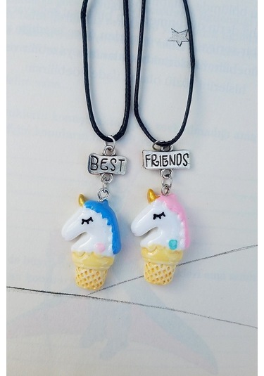 Unicorn Best Friend Kolye Çok Renkli
