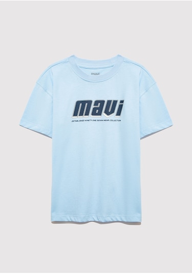Mavi - Mavi Baskılı Mavi Tişört 6610412-70817 Mavi