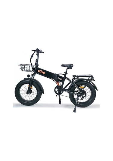 Alba Fold 3 Elektrikli Bisiklet 48w 15 Ah 480wh Büyük Batarya Kalın Lastik Gaz Kollu, 500watt Siyah