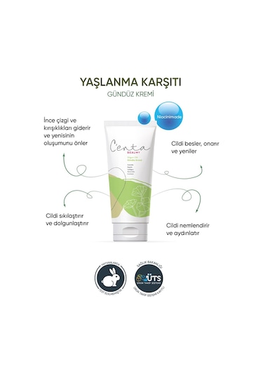 C'enta Beauty Olgun Ciltler için Gündüz Kremi 50 ML + Gece Kremi 50 ML + Peptids Collagen Serum 30 ML