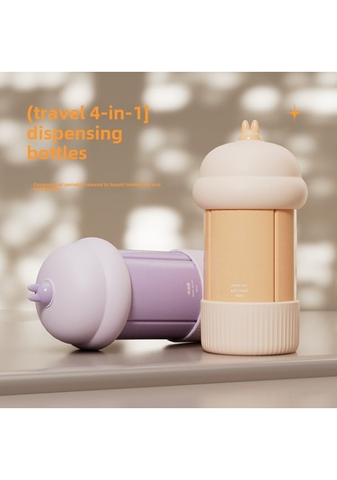 Reedark Seyahat Silikon Kozmetik Dolum Flakon Seti 4'lü - Şampuan, Losyon, Duş Jeli Taşınabilir Leakproof Canavar Tavşanı Renkli Diğer