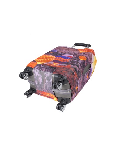 My Saraciye Valiz Kılıfı, Bavul Kılıfı Büyük, Orta, Kabin Boy Kılıf Seti, Kapadokya-3 73 Turuncu