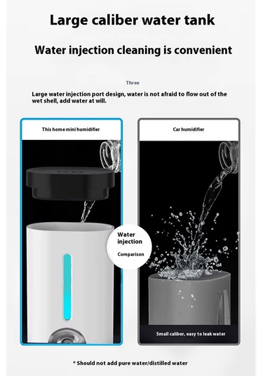 Araç Ve Ev Ultrasonik Hava Nemlendirme Cihazı Nano Sprey Araç İçi Buharlı Koku Difüzörü