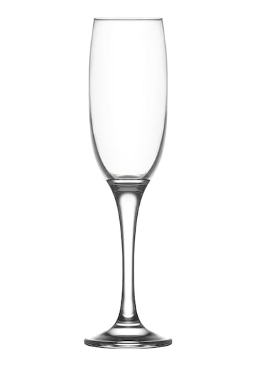 LAV Venue Cam Şampanya Kadehi 6'lı 220 ml Ayaklı (Kahve Yanı Su/Kokteyl Bardağı)