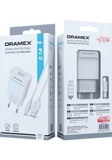 Dramex D21L 2.1A Lightning Şarj Cihazı