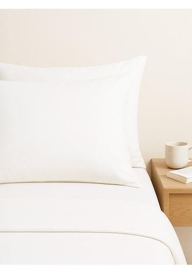 Purecomfort %100 Pamuk 2'li Yastık Kılıfı Seti Beyaz