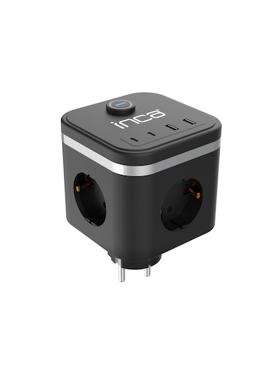 INCA IPW-47SY 3Port 2xUSB+2xType-C  Led Tuşlu Duvar Prizi