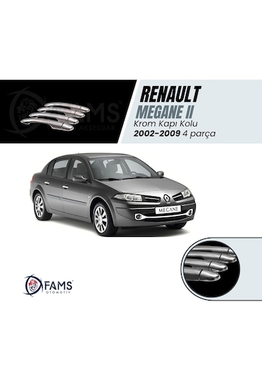 Renault Megane 2 Krom Kapı Kolu 4 Kapı 2002-2009 P.çelik Aksesuar