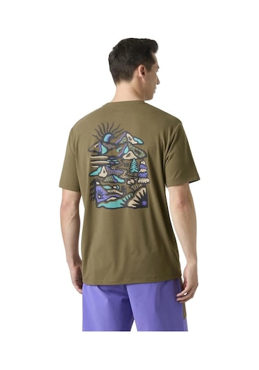 Helly Hansen Skog Recycled Graphic Erkek T-shirt-hha.63082 Kahverengi