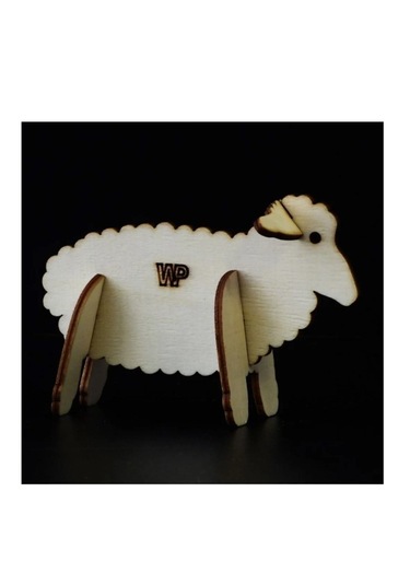 Ahşap Maket Hayvanlar Çocuklar Boyanabilir - Koyun Boya Setli