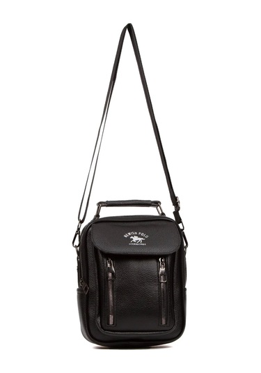 Tuldar Erkek Deri Kapaklı Çapraz Askılı Omuz Ve El Çantası 17x21cm Tul541 Siyah