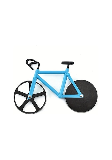 Hightower Mavi Çift Tekerlekli Paslanmaz Çelik Pizza Kesici Pratik Ve Dayanıklı Mavi