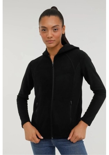 Lumberjack 7ct657 Wb Kadın Siyah Kapüşonlu Polar Ceket 101782303 Siyah