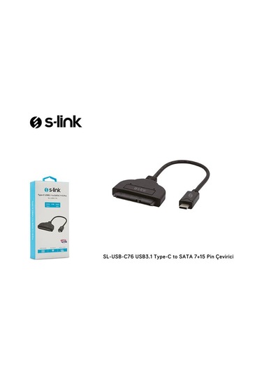 S-Link Sl-Usb-C76 Usb3.1 Type-C To Sata 7+15 Pin Çevirici