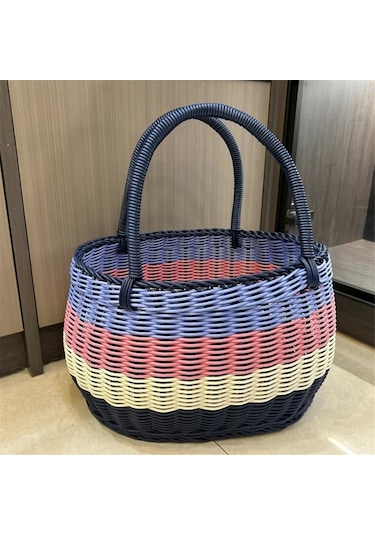 Xiaaokeji Büyük Dört Renkli Açık Hava Piknik Sepeti Meyve Sepeti, Hediye Sepeti Çok Renkli