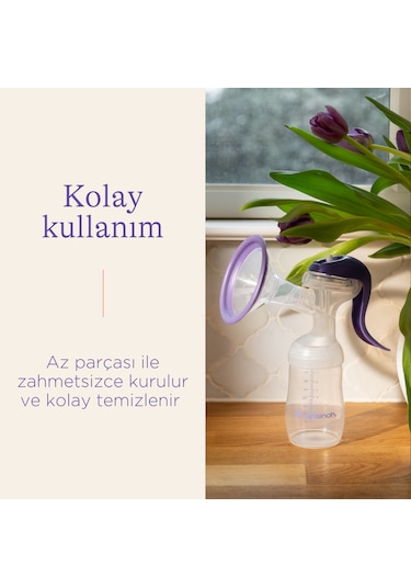 Lansinoh Breast Pump Manuel Tekli Göğüs Pompası Mor