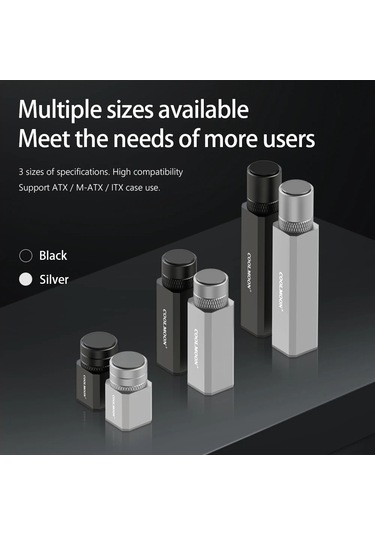 Sones Coolmoon Grafik Kartı Standı Masaüstü Bilgisayar Grafik Kartı Dikey Üst Destek Braketi Vida Teleskopik Destek Çubukları, Ayarlanabilir Yükseklik: 5-8 Cm Siyah