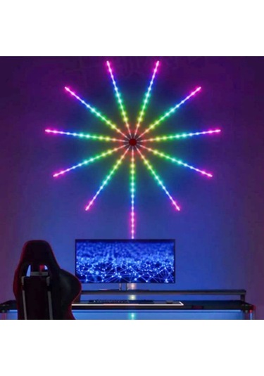 Led Aydınlatma Sese Duyarlı Bluetootlu Duvar Ledi Uzaktan Kumanda RGB