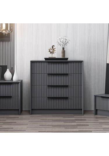 Kale Luxe 4ç Şifonyer - Antrasit
