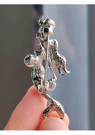Bijoubijou Takı Broş Denizkızı 245830385 Gri