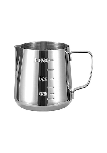 304 Çelik 350 Ml Kahve Süt Köpürtme Potu Sütlük Pitcher Cin502