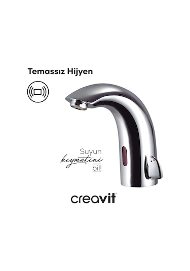 Creavit Fotoselli Lavabo Armatürü Çift Su Girişli Ac/dc Bt.es2210
