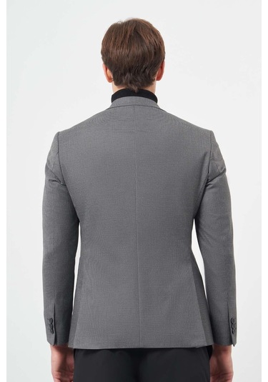 Füme Kazayağı Desen Bez Ayağı Mono Yaka Tam Astar Çift Yırtmaç 2 Düğme 6 Drop Slim Fit Classic Ceket 1002245106 Füme Füme Kazayağı Desen Bez Ayağı Mono Yaka Tam Astar Çift Yırtmaç 2 Düğme 6 Drop Slim Fit Classic Ceket 1002245106 Füme