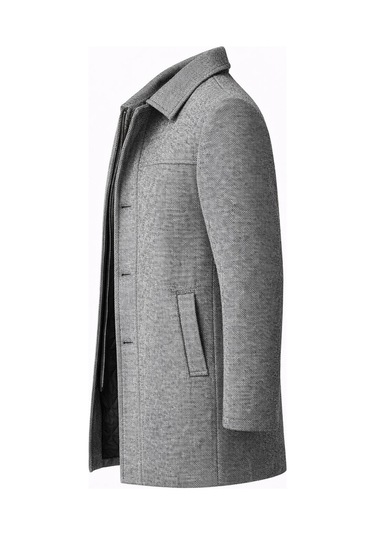 Classics Men Claassics Men Erkek Regular Fit Kaşe Kaban Ceket - 7531 Gri