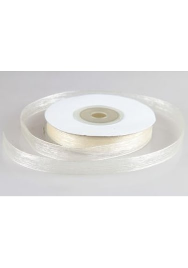 Tüfekçioğlu Organze Krem Renkli Kurdele 10Mm.