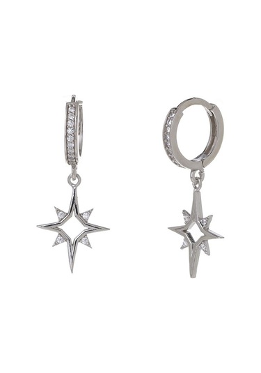 Kuzey Kutup Yıldızı Model 925 Ayar Gümüş Zirkon Taşlı Kadın Küpe Gümüş