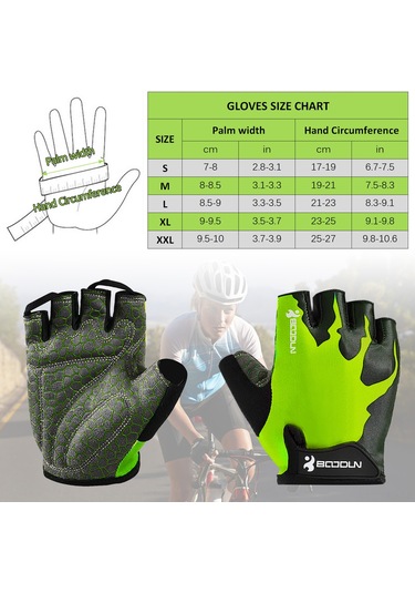 Yuntech01 Yeşil L Beden Sbr Ve Silikonlu Yarı Parmak Antrenman Eldiveni - Dayanıklı, Nefes Alıcı, Kaymaz Önleyici - Bisiklet, Ağırlık Çekme İçin Yeşil