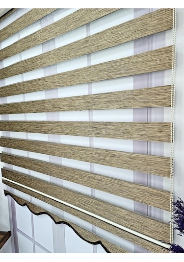 Bbb Bambu Kumaş Stor Zebra Perde Sert Plastik Kasalı