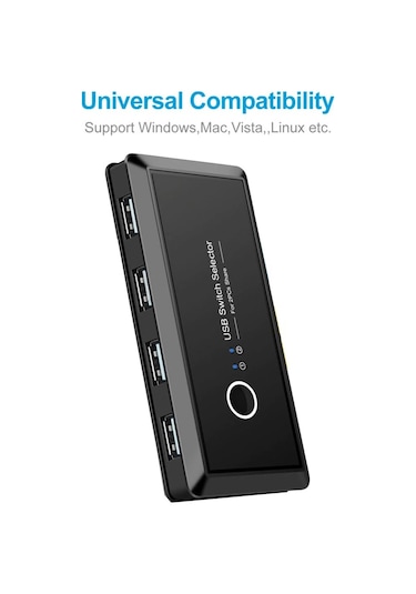 4685 Usb 4 port Hub 2 Kasa Pc Bilgisayar Kvm Switch Splitter Çokl